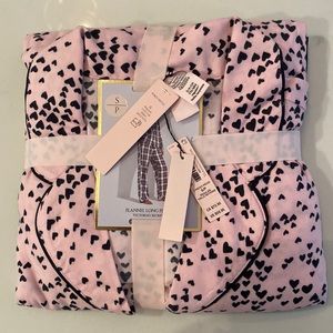 Victoria’s Secret Flannel Heart Pajamas